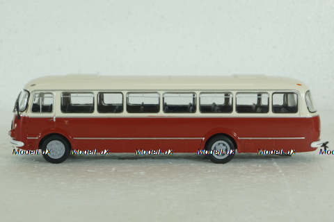 Jelcz 043, red/white,  Kultovni Autobusy Minule Ery 1:72