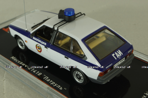 Москвич-21418 Милиция, Гаи, серый, TruckTyr 1:43