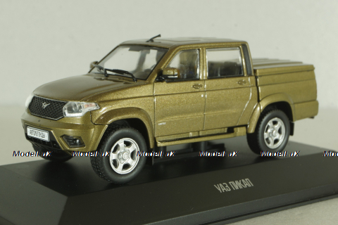 Уаз-23632 пикап 2008, коричневый, ALN003, Автолегенды. Новая эпоха №3, 1:43