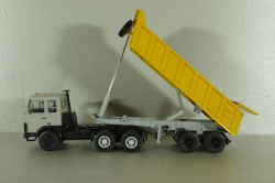 МАЗ-6422 (ранний) с п/прицепом самосвалом МАЗ-9506-20  1990, серый/желтый, Автоистория 1:43