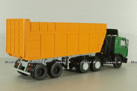 МАЗ-6422 с п/прицепом самосвалом  МАЗ-9506-30, зеленый/оранжевый, 101531, Автоистория 1:43