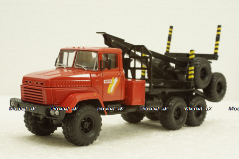 Краз-64372 лесовоз красный, Н731, Наш Автопром 1:43