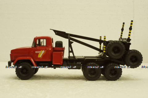 Краз-64372 лесовоз красный, Н731, Наш Автопром 1:43