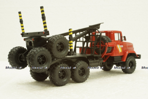 Краз-64372 лесовоз красный, Н731, Наш Автопром 1:43