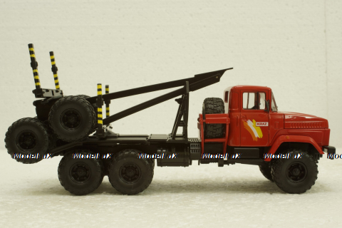 Краз-64372 лесовоз красный, Н731, Наш Автопром 1:43
