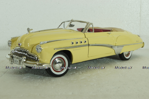 Buick Roadmaster Convertible, from movie Rain Man 1949, yellow, 13616, Greenlight 1:18