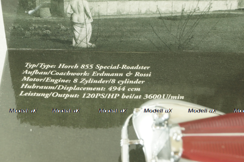 Horch 855 Special Roadster 1936, silver/red, 436014300, Minichamps 1:43