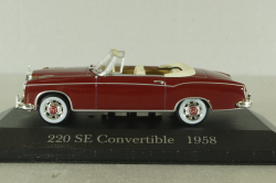 Mercedes 220 SE Convertible (W128) 1958, red, MBOMS011, Mercedes-Benz-Offizielle Modell-Sammlung #11, Altaya 1:43