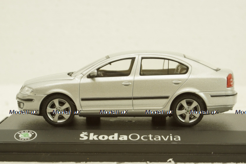 Skoda Octavia II 2004, silver diamand metallic, 143AB001A, Abrex 1:43