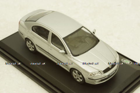 Skoda Octavia II 2004, silver diamand metallic, 143AB001A, Abrex 1:43