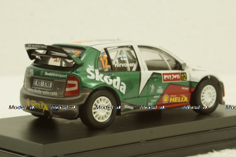 Skoda Fabia WRC Evo II , Rallye Japan 2005,  #12 Mikko Hirvonen, 143XAB601TF, Abrex 1:43
