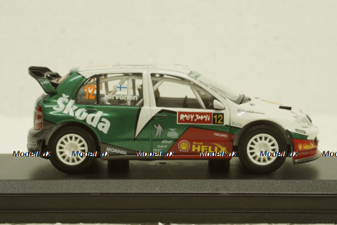 Skoda Fabia WRC Evo II , Rallye Japan 2005,  #12 Mikko Hirvonen, 143XAB601TF, Abrex 1:43
