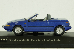 Volvo 480 Turbo Cabriolet 1990 blue, AVC023, Atlas Volvo Collection, 1:43