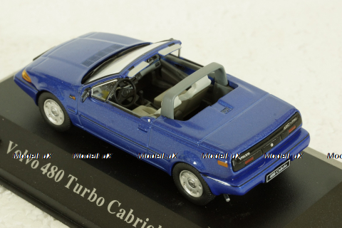 Volvo 480 Turbo Cabriolet 1990 blue, AVC023, Atlas Volvo Collection, 1:43