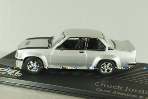 Opel Ascona B 400, Chuck Jordan 1967, silver, OPCD140, Opel Collection Designer #140 1:43