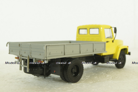 Газ-33073, бортовой, желт/серый, 1989г., АвтоИстория 1:43