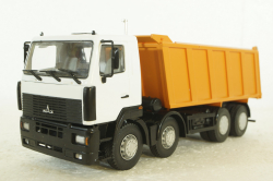 Маз-6515 самосвал бел/оранж, 101371, АвтоИстория 1:43