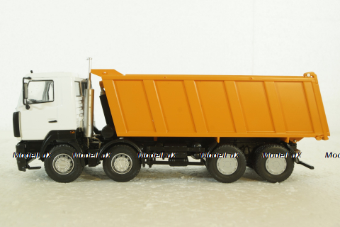 Маз-6515 самосвал бел/оранж, 101371, АвтоИстория 1:43