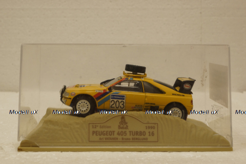 Peugeot 405 Turbo 16 #203  Rally Paris-Dakar 1990 A.VATANEN - B. BERGLUND, Norev 1:43