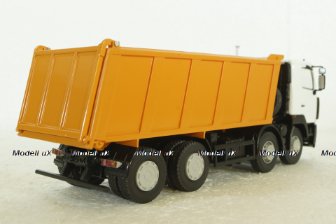 Маз-6515 самосвал бел/оранж, 101371, АвтоИстория 1:43