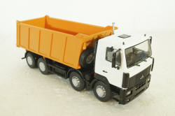 Маз-6515 самосвал бел/оранж, 101371, АвтоИстория 1:43