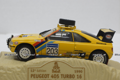 Peugeot 405 Turbo 16 #203  Rally Paris-Dakar 1990 A.VATANEN - B. BERGLUND, Norev 1:43