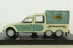 Citroen 2CV Acadiane 6 roues bachee, Hachette 1:43