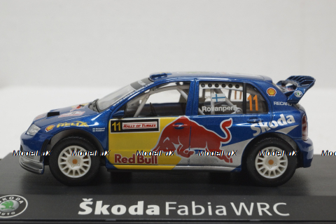 Skoda Fabia WRC Evo II, Turkey 2006, Red Bull №11 Harri Rovanpera, 143XAB601TB, Abrex 1:43