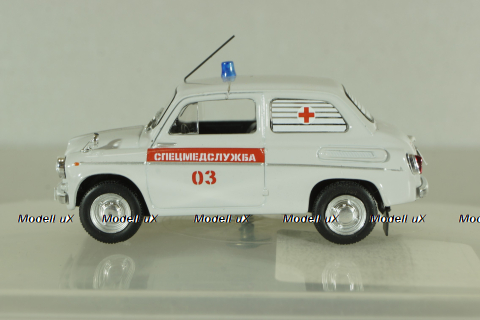 Заз-965 спецмедслужба, белый, Model43 1:43