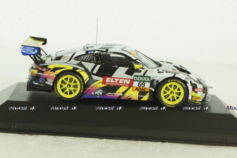 Porsche 911 GT3 R No.69, ADAC GT Masters Nurburgring Holzer/Luhr 2019 Iron Force, IXO 1:43