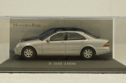 Mercedes S500 W220, silver, 1998, Altaya 1:43