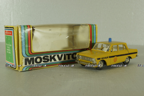 Москвич-412, милиция, август 88г., Тантал/Радон 1:43