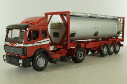 Mercedes 1748 S тягач с циcтерной-контейнером, NZG 1:43