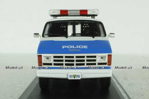 Dodge RAM B250 Van NYPD 1987 blue/white, 86577, Greenlight 1:43