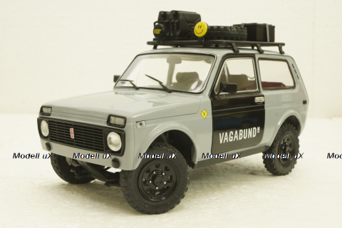 Ваз-2121 Нива Vagabund 1980, Lada Niva, grey/black, with acessories, 1807302,  Solido 1:18