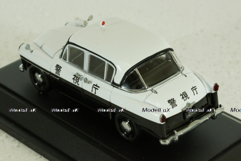Toyopet Crown Police Car, black/white, Ebbro 1:43