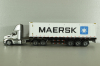 Peterbilt 579 day cab tractor with 40' refrigerated sea container Maersk, grey/white, 71069, Diecast Masters 1:50
