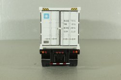 Peterbilt 579 day cab tractor with 40' refrigerated sea container Maersk, grey/white, 71069, Diecast Masters 1:50