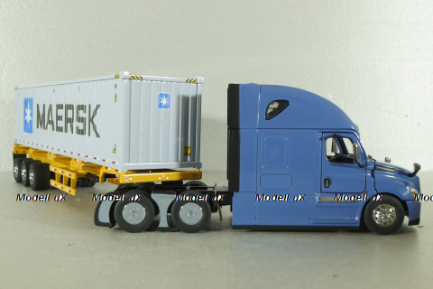 Freghtliner Cascadia with 40' dry goods sea container Maersk, blue/grey, 71048, Diecast Masters 1:50