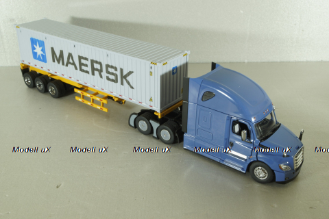 Freghtliner Cascadia with 40' dry goods sea container Maersk, blue/grey, 71048, Diecast Masters 1:50