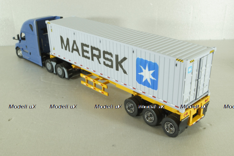 Freghtliner Cascadia with 40' dry goods sea container Maersk, blue/grey, 71048, Diecast Masters 1:50