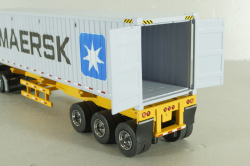 Freghtliner Cascadia with 40' dry goods sea container Maersk, blue/grey, 71048, Diecast Masters 1:50