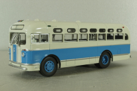 Зис-155 автобус, белый/синий, Наши Автобусы №19, Modimio 1:43