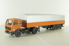 Mercedes 1632/1932 tractor with semi-trailer, orange, 186, NZG 1:50