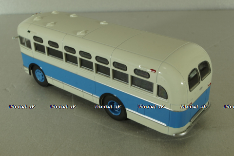 Зис-155 автобус, белый/синий, Наши Автобусы №19, Modimio 1:43 Уценка!