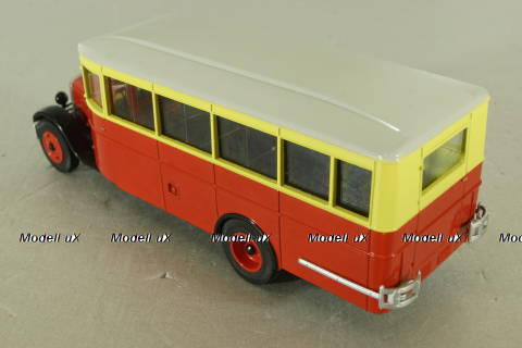 Зис-8 автобус, красно/желтый, Наши Автобусы №9, Modimio 1:43 Уценка!