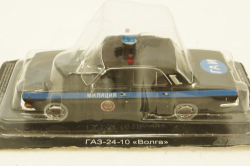 Газ-24-10 Волга. ГАИ, черная.  Автолегенды СССР № 1:43