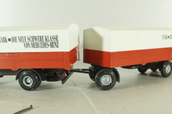 Mercedes 1729 truck, with trailer, red, 314, NZG 1:43