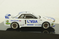 Nissan GT-R R32 Macau Guia Race Hasemi, white-blue, IXO 1:43