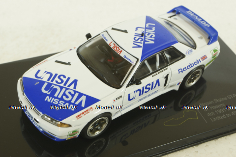 Nissan GT-R R32 Macau Guia Race Hasemi, white-blue, IXO 1:43